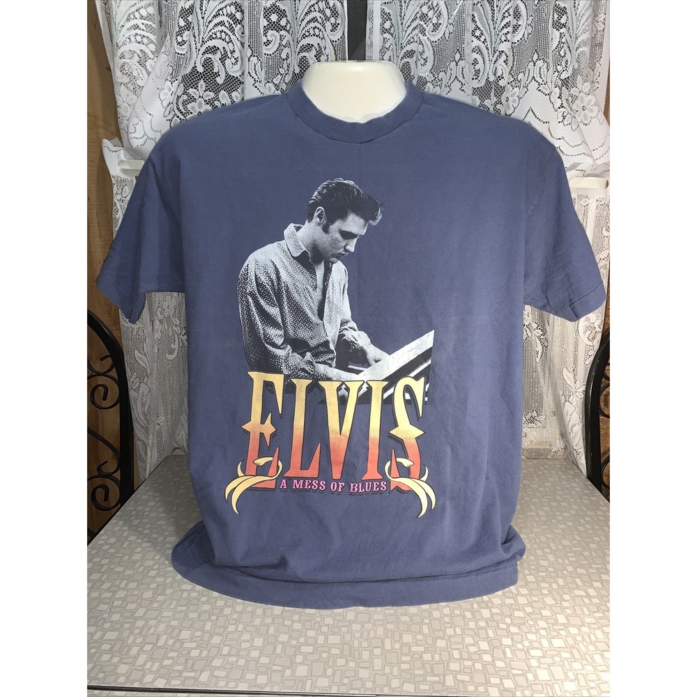 Vintage 1995 Elvis T shirt A Mess Of Blues XL Single Stitch 90's